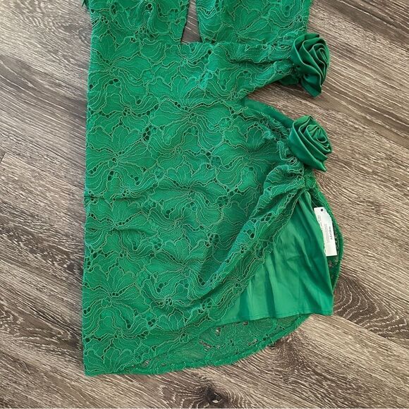 For Love and Lemons Casey Mini Dress in Green New - Picture 4 of 9